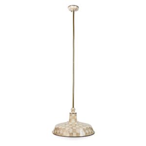 Mocha Check 18″ Barn Pendant