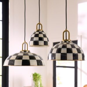 Courtly Check 8″ Dome Pendant Lamp