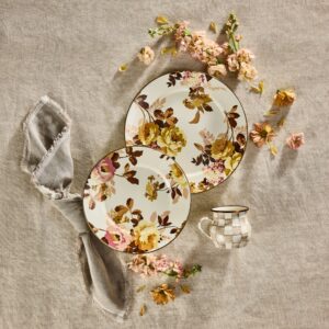 Wild Rose White Enamel Dinnerware – Wild Rose White, Charger Plate