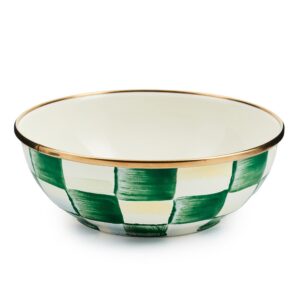 Emerald Check Enamel Everyday Bowl – Emerald Check, Extra Small