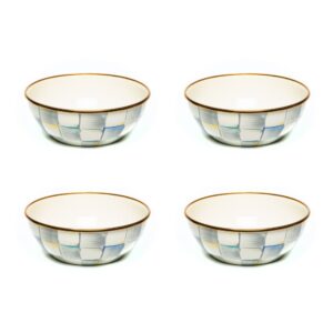 Rosy Check Enamel Everyday Bowls, Set of 4 – Sterling Check