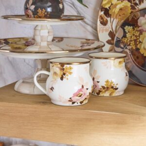 Floral Enamel Mug – Wild Rose White, Single