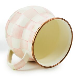 Check Enamel Mug – Rosy Check, Single