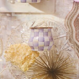 Check Enamel Mug – Violet Check, Single