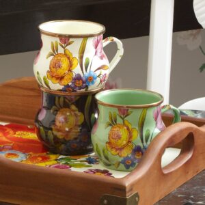 Floral Enamel Mug – White Flower Market, Single