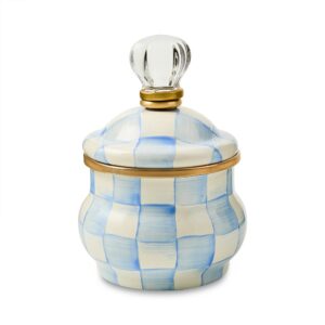 Sterling Check Lidded Sugar Bowl – Sky Check