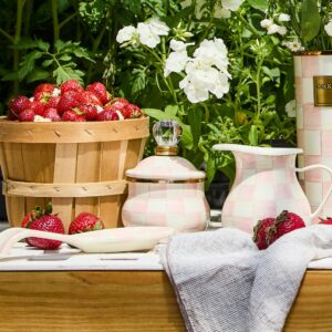 Sterling Check Lidded Sugar Bowl – Rosy Check