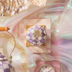 Sterling Check Lidded Sugar Bowl – Violet Check