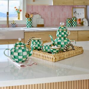 Wildflowers Yellow High Tea – Emerald Check