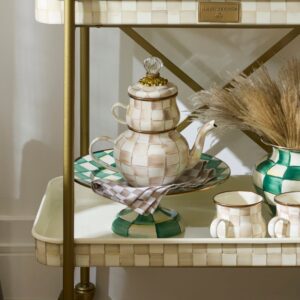 Wildflowers Yellow High Tea – Mocha Check