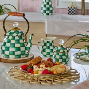 Courtly Check Creamer – Emerald Check