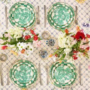 Emerald English Garden Enamel Dinnerware – Emerald English Garden, Salad Plate