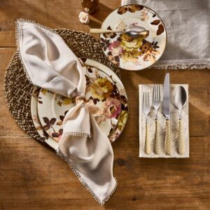 Wild Rose White Enamel Dinnerware – Wild Rose White, Salad Plate