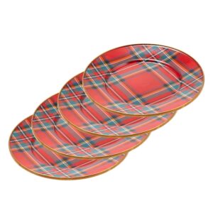 Tartastic Red Dinnerware, Set of 4
