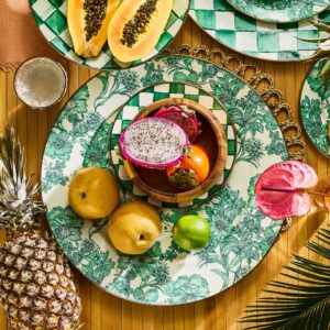 Wild Rose Brown Serving Platter – Emerald English Garden