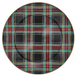 Tartan Violet Serving Platter – Black Tartan