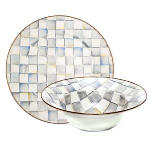 Courtly Check Serving Platter & Bowl Set – Sterling Check