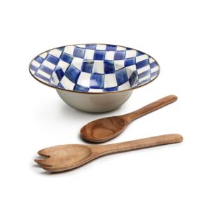 Rosy Check Salad Serving Set – Royal Check