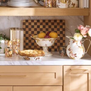 Floral Enamel Compote – Wild Rose White, Large