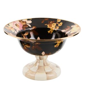 Floral Enamel Compote – Wild Rose Brown, Large