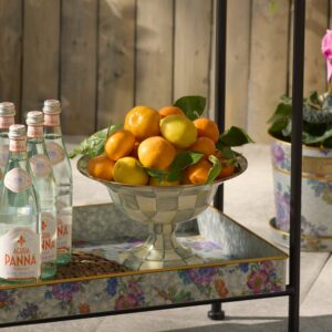 Check Enamel Compote – Sterling Check, Large