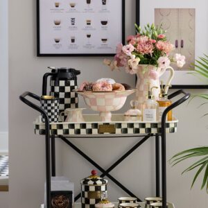 Check Enamel Compote – Rosy Check, Large