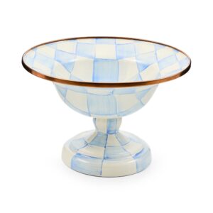 Check Enamel Compote – Sky Check, Small