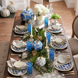 Check Enamel Compote – Sterling Check, Small