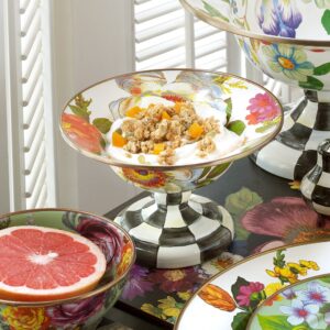 Floral Enamel Compote – White Flower Market, Small