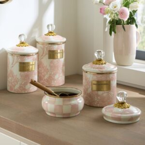 Rosy English Garden Enamel Canisters – Rosy English Garden, Small