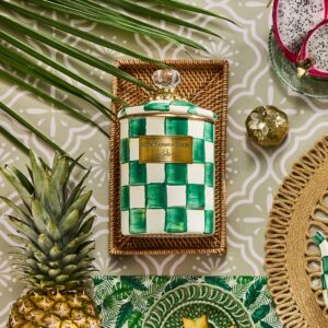 Emerald Check Enamel Canisters – Emerald Check, Medium