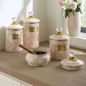 Rosy English Garden Enamel Canisters – Rosy English Garden, Large