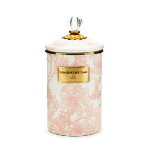 Rosy English Garden Enamel Canisters