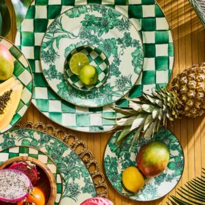 Emerald English Garden Enamel Dinnerware – Emerald English Garden, Dinner Plate