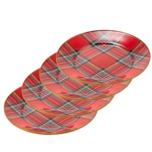 Tartastic Red Dinnerware, Set of 4 – Tartastic Red, Dinner Plate, Set of 4