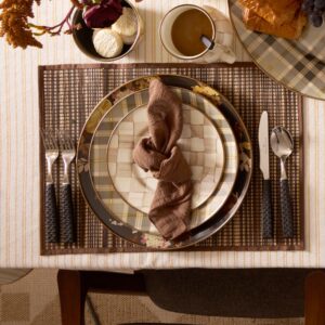 Tartan Mocha Dinnerware – Mocha Tartan, Dinner Plate