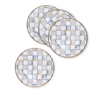 Check Dinnerware, Set of 4 – Sterling Check, Dinner Plates, Set of 4