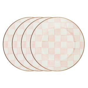 Check Dinnerware, Set of 4 – Rosy Check, Dinner Plates, Set of 4