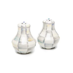 Enamel Salt & Pepper Shakers – Sterling Check, Small
