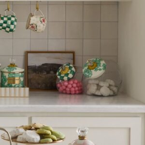 Cookie Jar with Emerald English Garden Lid
