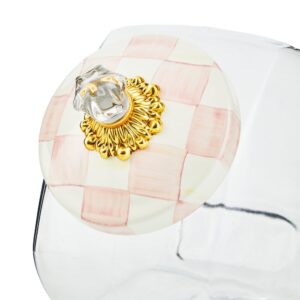 Cookie Jar with Emerald Check Lid – Rosy Check