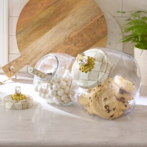 Cookie Jar with Emerald Check Lid – Mocha Check