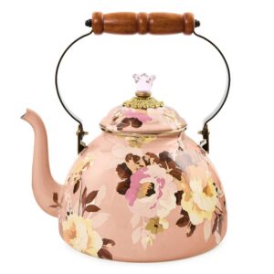 Floral Tea Kettle – Wild Rose Mauve, 3 Quart