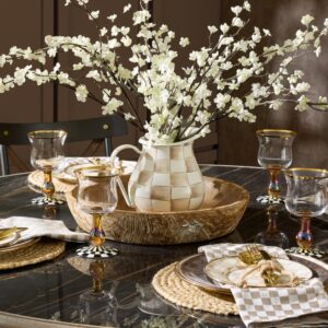 Wild Rose Brown Pitcher – Mocha Check