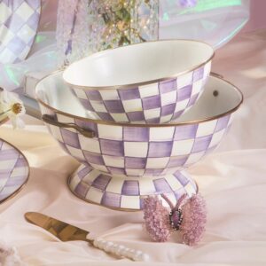 Rosy Check Everything Bowl – Violet Check