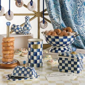 Enamel Salt & Pepper Shakers – Royal Check, Large