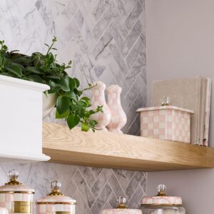 Enamel Salt & Pepper Shakers – Rosy Check, Large