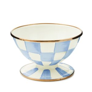 Emerald Check Ice Cream Dish – Sky Check