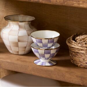 Emerald Check Ice Cream Dish – Violet Check