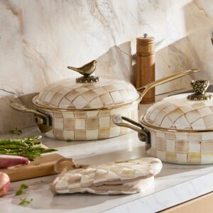 Mocha Check Cookware – Mocha Check, 3 Qt. Saute Pan